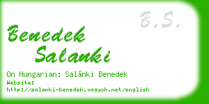 benedek salanki business card